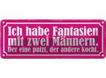 Vianmo Insegna Di Latta 10X27 Cm Fantasien Zwei MäNnern 1 Putzt