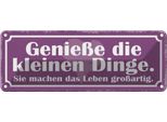 Vianmo Insegna Di Latta 10X27 Cm GenießE Die Kleinen Dinge Sie