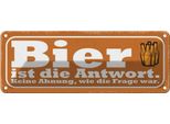 Vianmo Insegna Di Latta 10X27 Cm Bier Ist Die Antwort Frage War