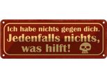 Vianmo Insegna Di Latta 10X27 Cm Ich Habe Nichts Gegen Dich