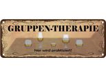 Vianmo Insegna Di Latta 10X27 Cm Bier Gruppen Therapie Hier Wird