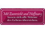 Vianmo Insegna Di Latta 10X27 Cm Hoffnung Alle StüRme üBersehen