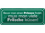 Vianmo Insegna Di Latta 10X27 Cm Bevor Man Prinzen Viele FröSche