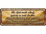Vianmo Insegna Di Latta 10X27 Cm Als Gott Mich Schuf Grinste Er