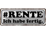 Vianmo Insegna Di Latta 10X27 Cm Rente Ich Habe Fertig