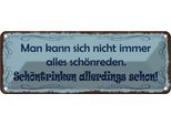 Vianmo Insegna Di Latta 10X27 Cm Nicht SchöNreden SchöNtrinken