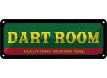 Vianmo Insegna Di Latta 10X27 Cm The Dart Room A Place To Drink