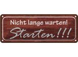 Vianmo Insegna Di Latta 10X27 Cm Nicht Lange Warten Starten