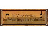 Vianmo Insegna Di Latta 10X27 Cm In Vino Veritas Im Wein Wahrheit