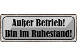 Vianmo Insegna Di Latta 10X27 Cm AußEr Betrieb Bin Im Ruhestand