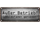 Vianmo Insegna Di Latta 10X27 Cm AußEr Betrieb Geduldsfaden Riss
