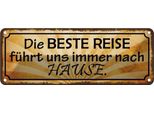 Vianmo Insegna Di Latta 10X27 Cm Beste Reise FüHrt Uns Nach Hause