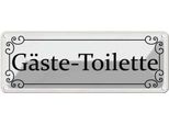 Vianmo Insegna Di Latta 10X27 Cm GäSte-Toilette