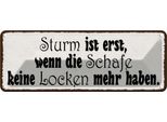 Vianmo Insegna Di Latta 10X27 Cm Sturm Ist Erst Wenn Die Schafe