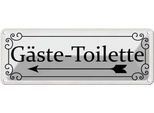 Vianmo Insegna Di Latta 10X27 Cm GäSte-Toilette Links