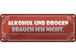 Vianmo Insegna Di Latta 10X27 Cm Alkohol Drogen Brauche Ich Nicht