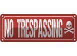 Vianmo Insegna Di Latta 10X27 Cm No Trespassing