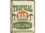 Vianmo Insegna Di Latta 40X30 Cm Tiki Bar 00 - 24 H