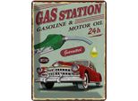 Vianmo Insegna Di Latta 40X30 Cm Gas Station Gasoline Motor Oil 24