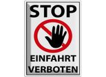 Vianmo Insegna Di Latta 40X30 Cm Stop Einfahrt Verboten