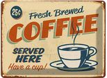 Vianmo Insegna Di Latta 30X40 Cm Retro Fresh Brewed Coffee