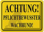 Vianmo Insegna Di Latta 30X40 Cm Achtung Wachhund Pflichtbewusst