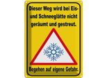 Vianmo Insegna Di Latta 40X30 Cm Eis SchneegläTte Eigene Gefahr