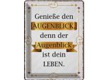 Vianmo Insegna Di Latta 40X30 Cm GenießE Den Augenblick Denn