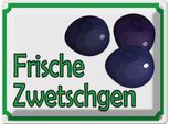 Vianmo Insegna Di Latta 30X40 Cm Frische Zwetschgen Hofladen