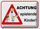 Vianmo Insegna Di Latta 30X40 Cm Achtung Spielende Kinder