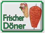 Vianmo Insegna Di Latta 30X40 Cm Frischer DöNer Restaurant