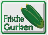 Vianmo Insegna Di Latta 30X40 Cm Frische Gurken Verkauf Hofladen