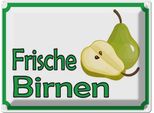 Vianmo Insegna Di Latta 30X40 Cm Frische Birnen Hofladen