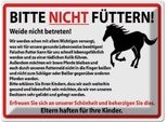 Vianmo Insegna Di Latta 30X40 Cm Bitte Nicht FüTtern Pferde
