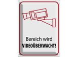 Vianmo Insegna Di Latta 40X30 Cm Bereich Wird VideoüBerwacht