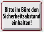 Vianmo Insegna Di Latta 30X40 Cm Im BüRo Sicherheitsabstand