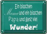 Vianmo Insegna Di Latta 30X40 Cm Bisschen Mama Papa Viel Wunder