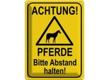 Vianmo Insegna Di Latta 40X30 Cm Achtung Pferde Abstand Halten