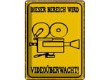 Vianmo Insegna Di Latta 40X30 Cm Bereich VideoüBerwacht