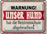 Vianmo Insegna Di Latta 30X40 Cm Unser Hund Hat Benimmschule