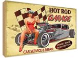 Vianmo Insegna In Legno 30X40 Cm Hoit Rod Garage Service