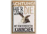 Vianmo Insegna Di Latta 40X30 Cm Tiere Achtung Hier Kaninchen