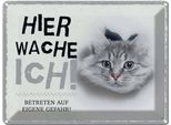 Vianmo Insegna Di Latta 30X40 Cm Katze Hier Wache Eigene Gefahr