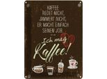 Vianmo Insegna Di Latta 40X30 Cm Kaffee Redet Nicht, Jammert Braun