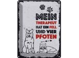 Vianmo Insegna Di Latta 40X30 Cm Tiere Mein Therapeut 4 Pfoten