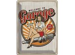 Vianmo Insegna Di Latta 40X30 Cm Pinup Welcome To Garage Mechanic On