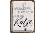 Vianmo Insegna Di Latta 40X30 Cm Katze Wer Narben Hat Was Erlebt