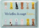 Vianmo Insegna Di Latta 30X40 Cm Katze Wir Hoffen Du Magst Katzen