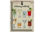 Vianmo Insegna Di Latta 40X30 Cm Cocktails Mojito Martini Margarita