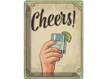 Vianmo Insegna Di Latta 40X30 Cm Cheers Gin Tonic Lemon Prost